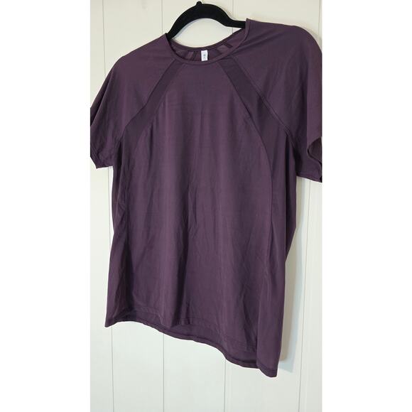 Athleta Top Athletic Athleisure Plum Purple Sports Tee Short Sleeve Size Small - Picture 2 of 9